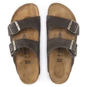 Arizona Sued Leather Sandals Brown Finish